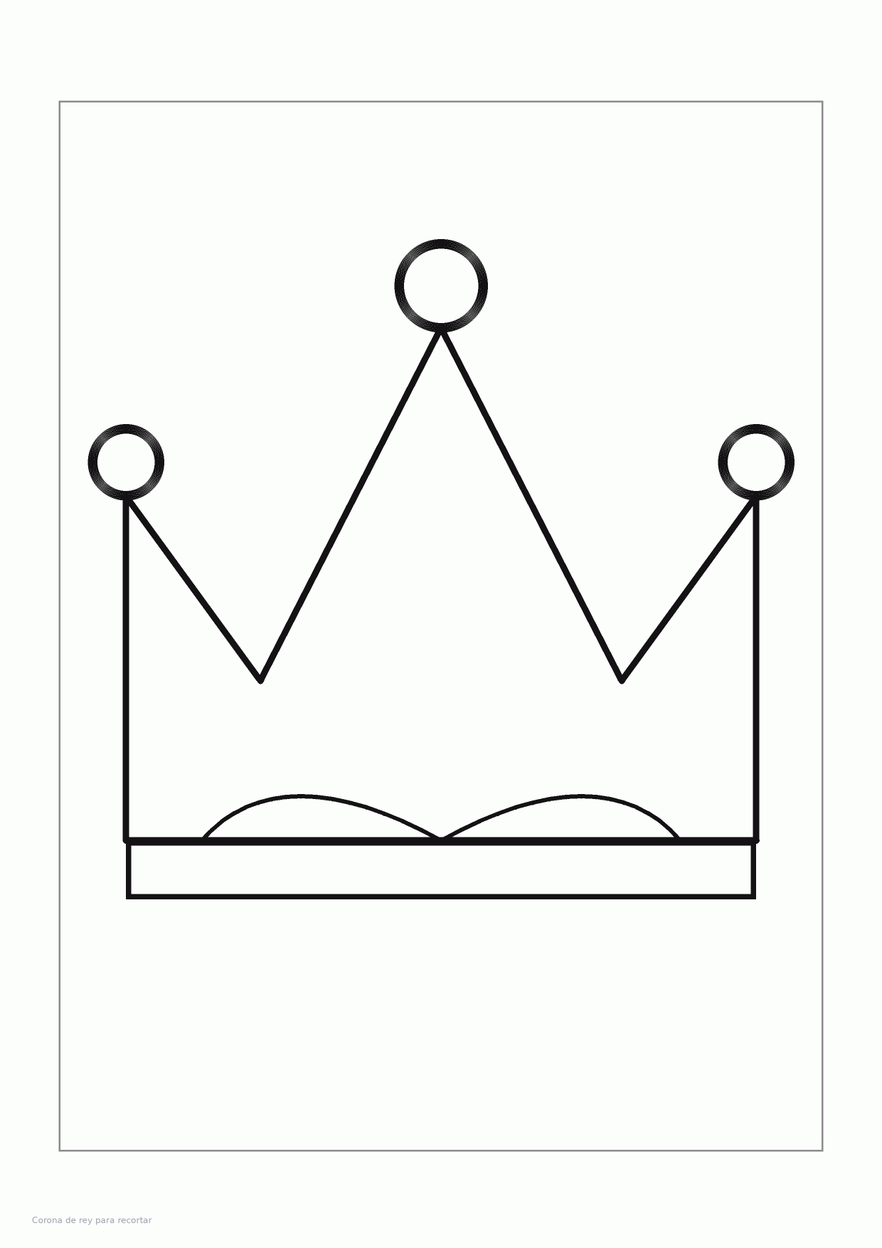 Corona de rey para recortar