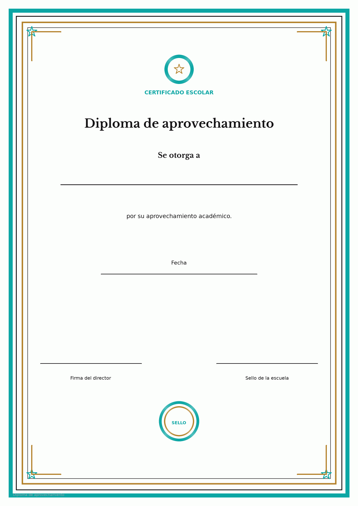 Diploma de aprovechamiento