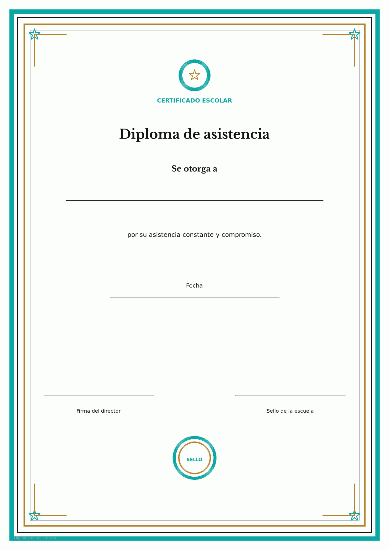 Diploma de asistencia